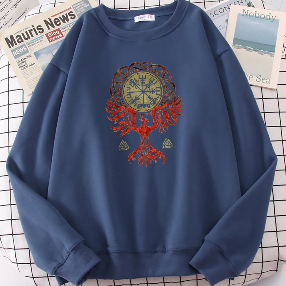 

Odin Vikings Movie Prints Mens Sweatshirt Simple Loose Autumn Hooded Street Fleece Warm Hoodies Hipster Crewneck Man Pullover