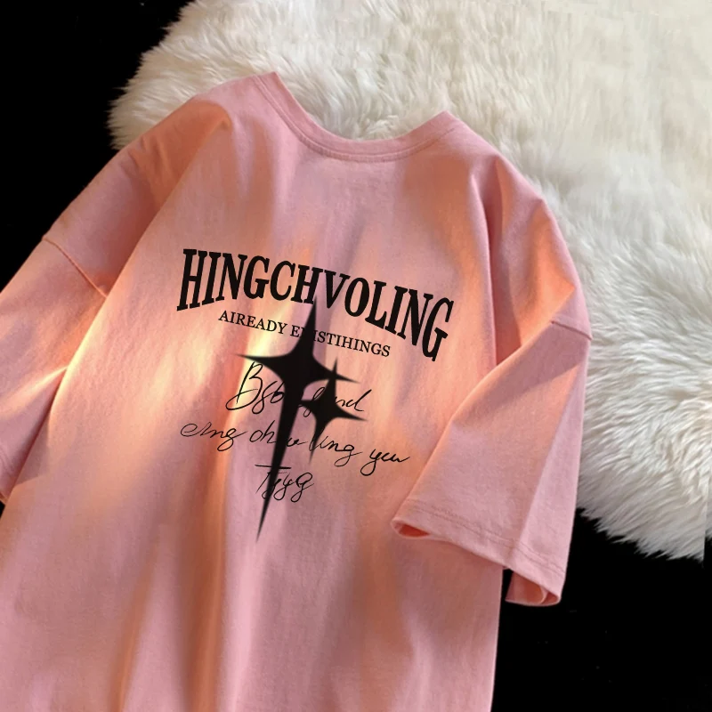 Футболка мужская с коротким рукавом модный брендовый свободный хлопковый топ в