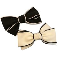 womens imitation bow hairpin ponytail hairpin clip elegant temperament versatile bow hair accessories solid headwear gift