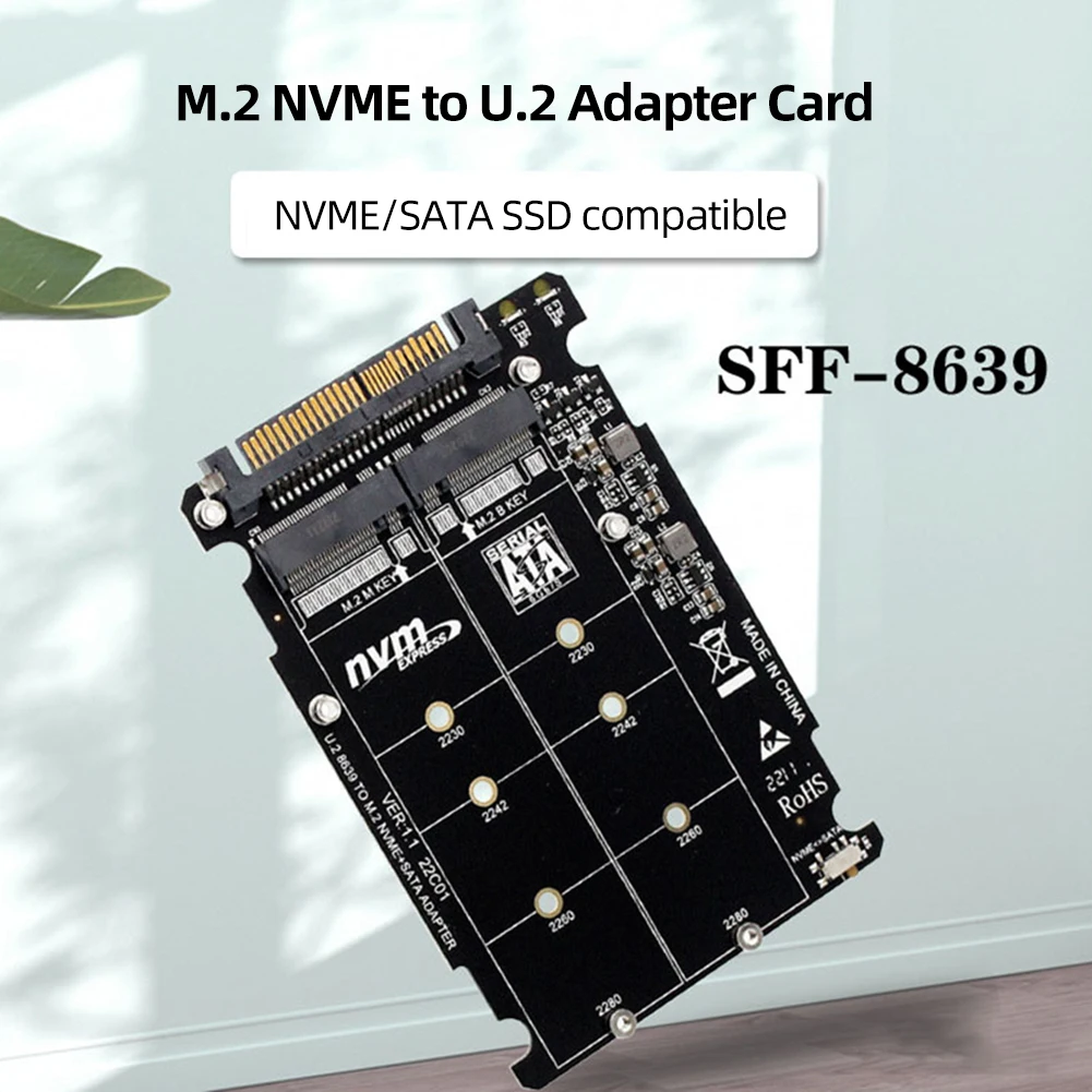 Адаптер Карты Расширения M.2 NVMe К SATA U.2 2 В 1 M Key B Для Жесткого Диска SSD 2230/2242/2260/2280 SFF8639