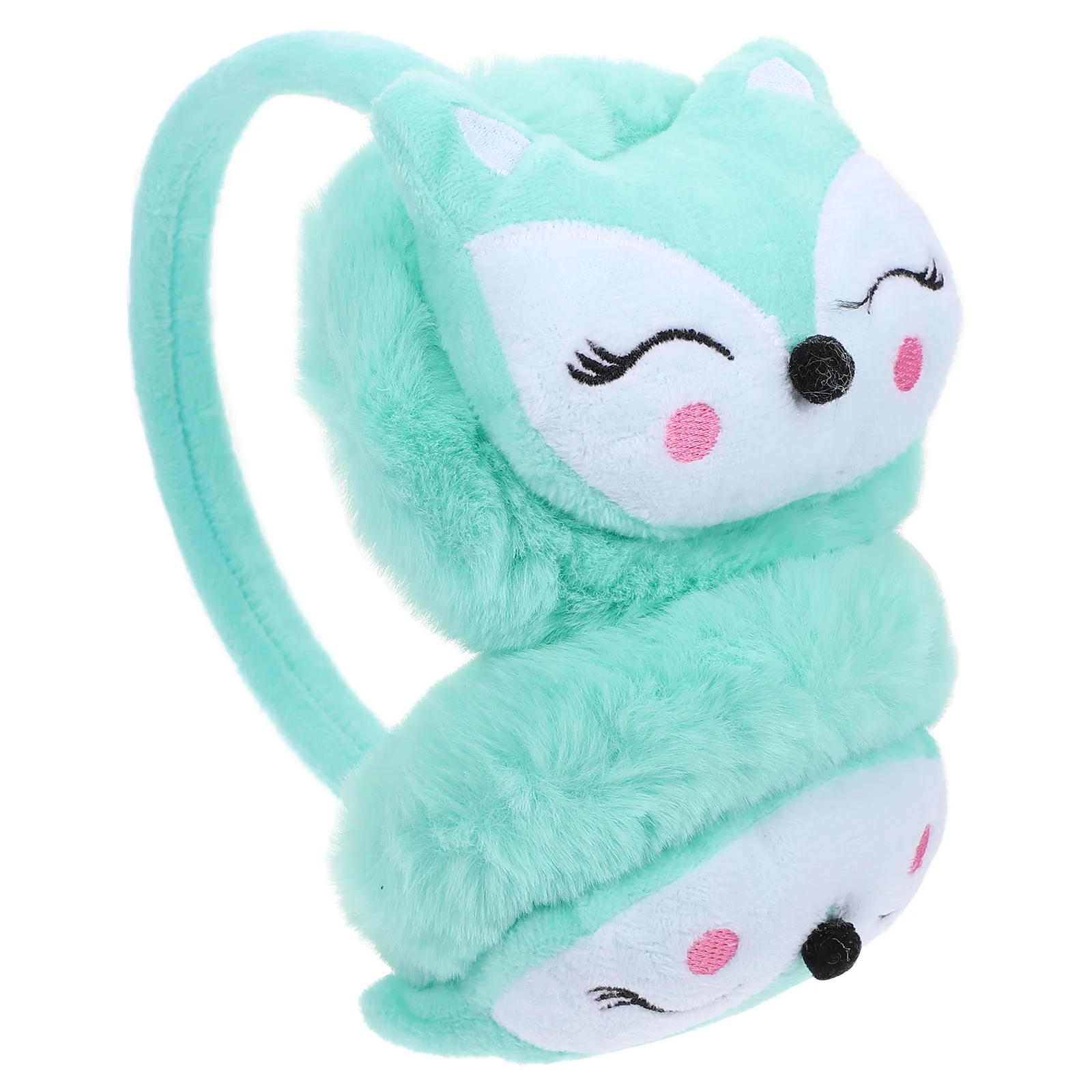 

Earmuffs Plush Winter Warmer Children Protector Fur Headband Bag Thermal Plastic Lovely Cartoon Miss Kids