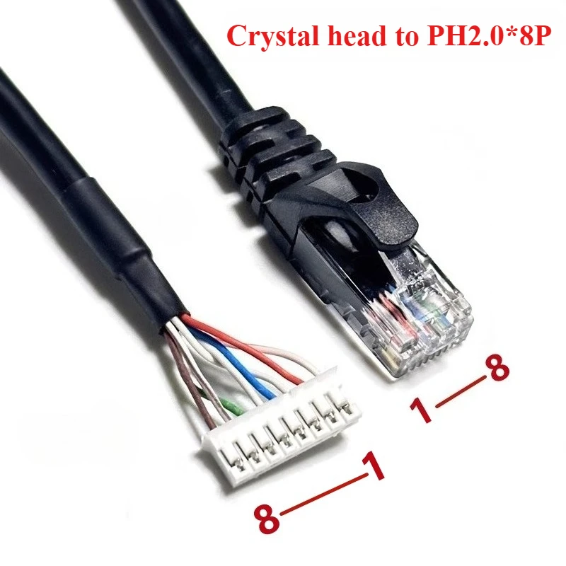 Сетевой кабель 100 Мбитс, пятиклассный, RJ45 Crystal  RJ45 Female Rotor  XH2.54  MX1.25  PH2.0*4P8P, с чистым медным проводом (art.: 3920d8db052bf) - 3920d8db052bf