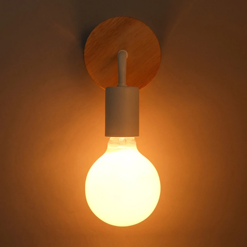 

Деревянный настенный светильник, промышленный декор, ретро бра, прикроватный Настенный светильник E27 110 В 220