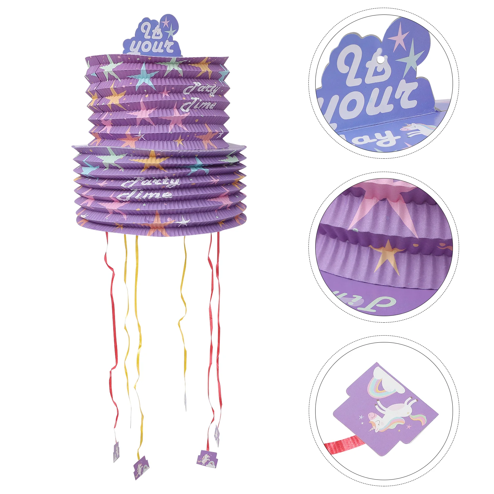 

Pinata String Lantern Party Birthday Supplies Mini Mexican Shower Baby Rainbow Piñata Down Decorations Star Diy Theme Game