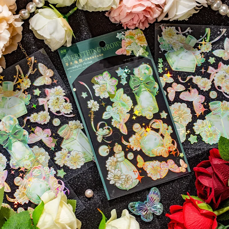 4 Упаковки Золотых И Серебряных Наклеек Для Оконных Штор С Ручной Росписью