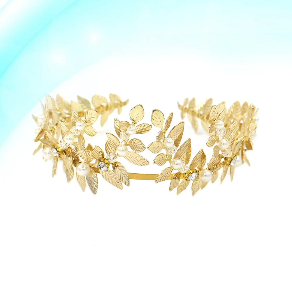 

Серебряный головной убор жемчужный свадебный головной убор стереоскопический лист богиня невесты сверкающие головные уборы