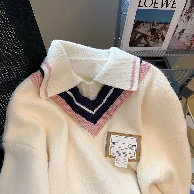 Новинка 2023 весеннее платье с Отделом молока женский свитер в стиле преппи