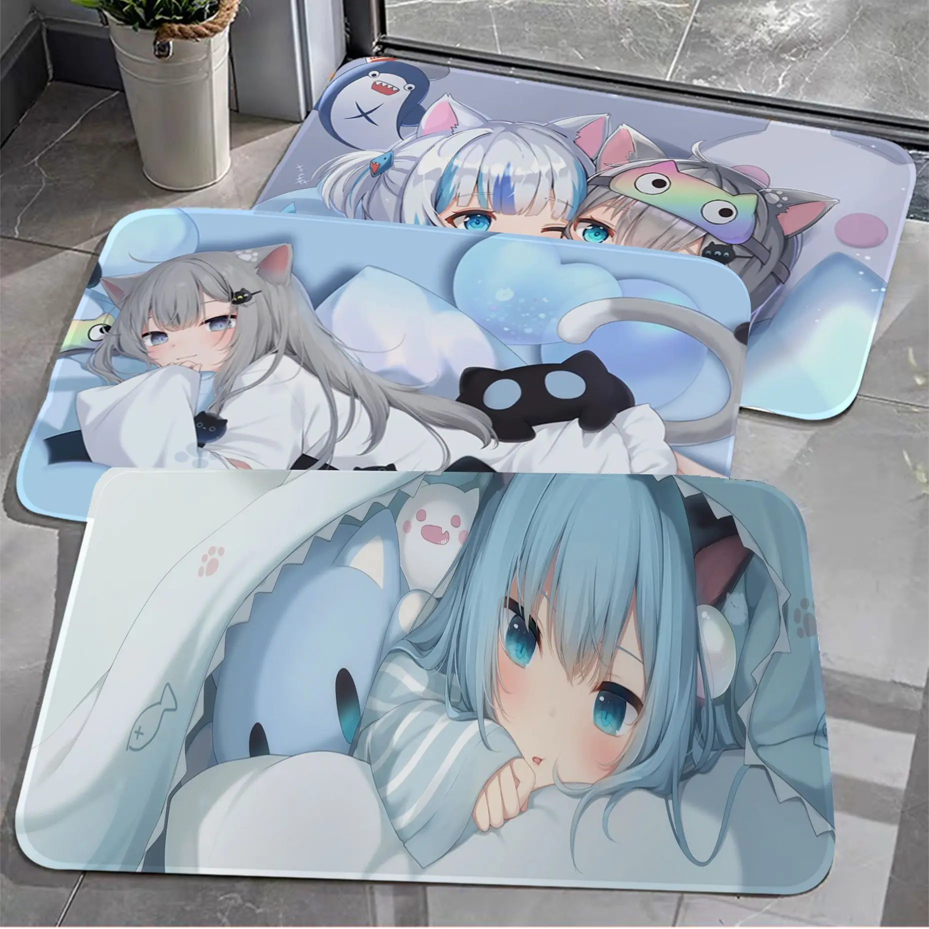 

Amashiro Natsuki Entrance Door Mat Non-Slip Laundry Room Mat Laundry Decor Balcony Child Living Room Modern Home Decor