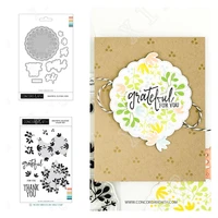 grateful blooms metal cutting dies stamps scrapbook diary secoration embossing stencil template diy greeting card handmade 2022