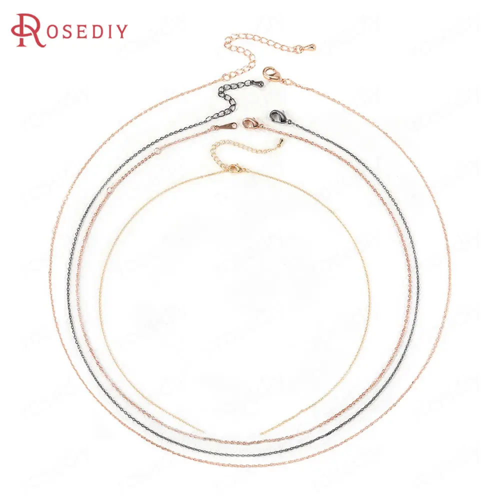 

Латунная цепочка с застежкой-лобстером, 24 к, 2 шт.