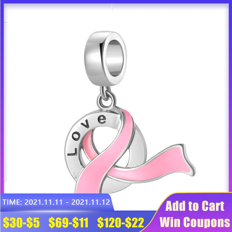 

Высококачественные посеребренные Подвески «сделай сам» с надписью «Love», бусины с алфавитом, розовые стрейсеры, эмалированная подвеска, под...