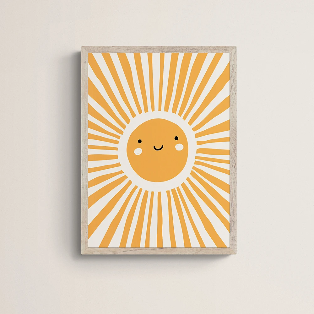 

QIPINGART Постеры "Радуга, солнце, облака, цветы"