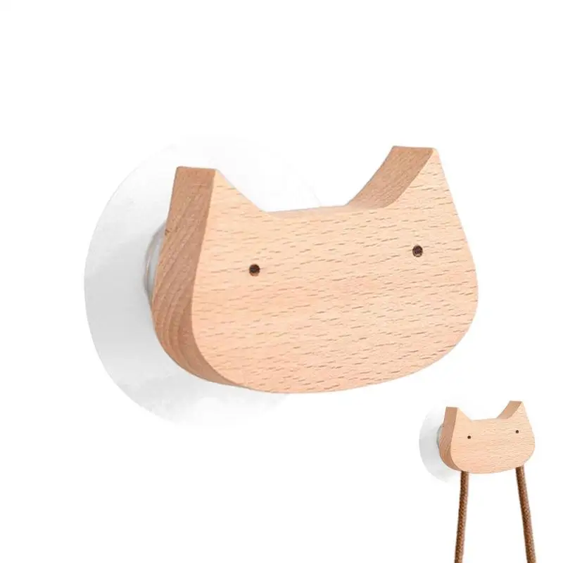 

Animal Shape Wood Clothes Hanger Wall Mounted Coat Hook Decorative Key Holder Hat Scarf Handbag Storage Hanger Bathroom Rack