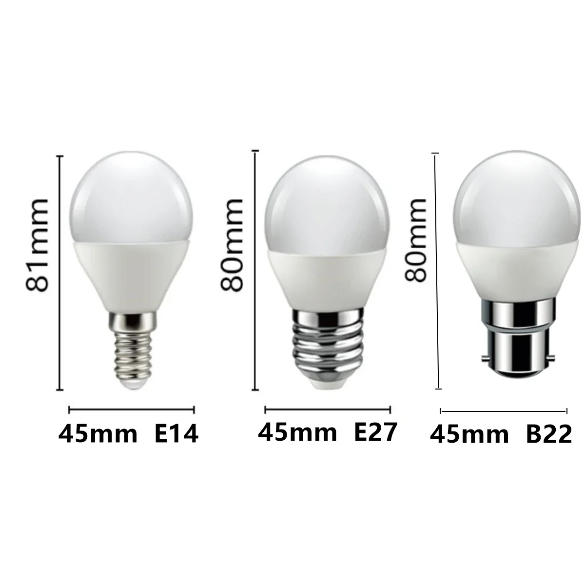 1-10PCS Mini bulbo de poupança energia LED G45 3W-7W E14 E27 B22 AC220V 3000K 4000K 6000k Lamp Light For Home Decoration