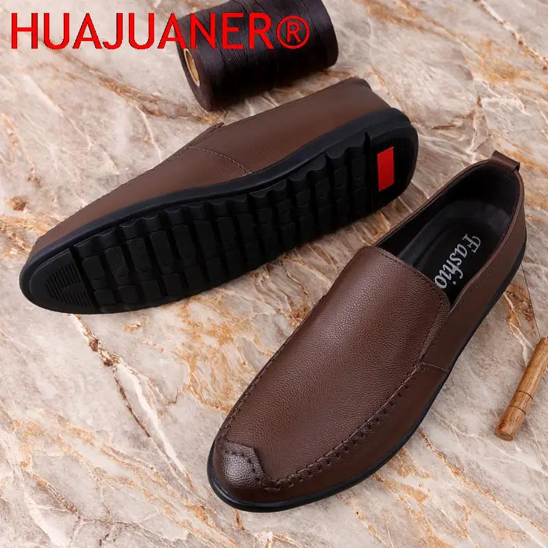 

Retro Mens Shoes Loafers For Men Breathable Lightweight Slip on Outdoor Driving Shoes Male Casual Non-Slip Summer Flats Fashion