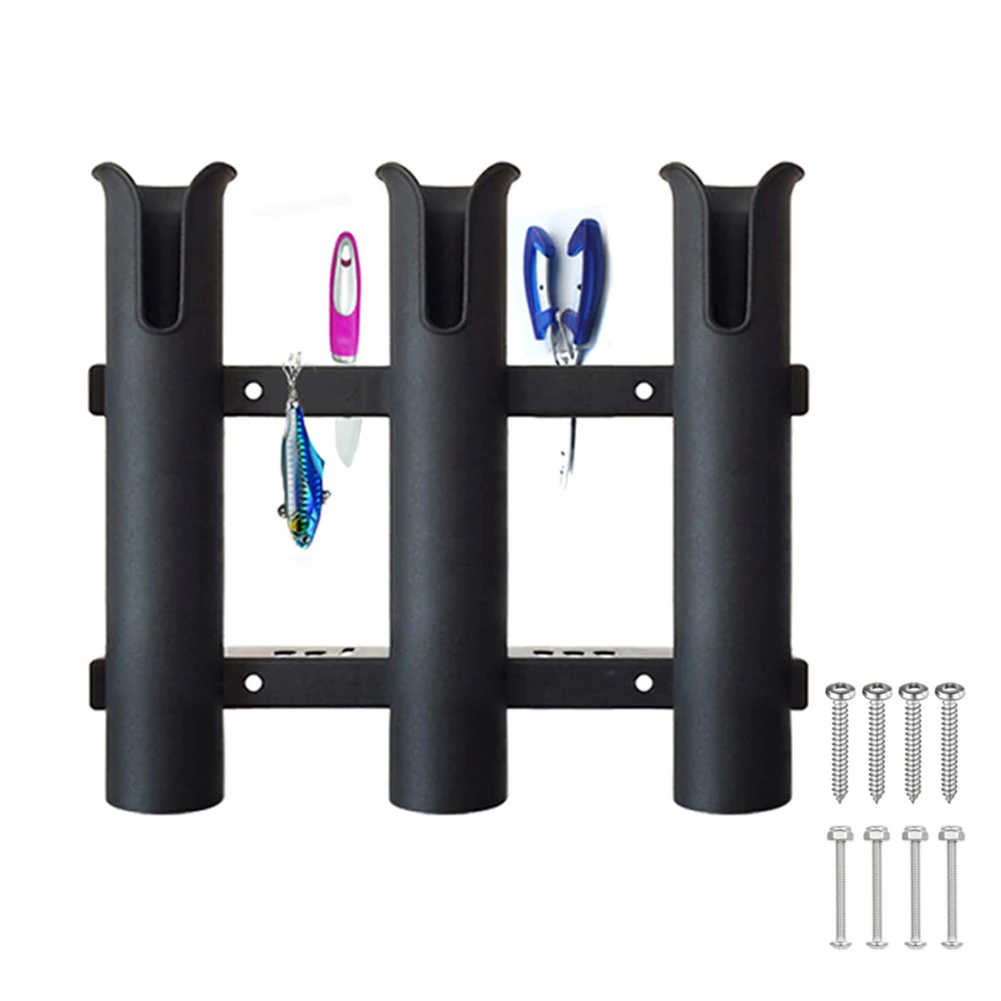

Пластиковые стеллажи для удочек с 3 трубками, держатель, трубчатый кронштейн для лодки, морской рыбалки, Каяка, лодки, яхты
