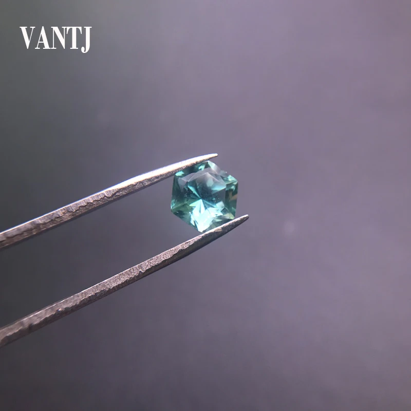 

Vantj Real Green Amethyst Loose Gemstone Hexagon 7mm for Silver Gold Ring Mounting DIY Jewelry Women Party Gift