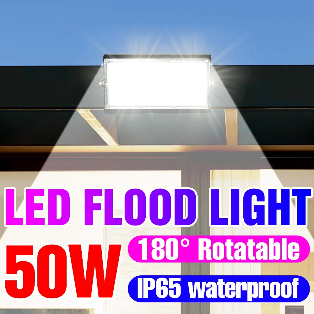 

2PCS 50W LED Spotlights IP65 Waterproof Floodlight Outdoor Garden Lights LED Reflector Wall Lamp Exterior Decoration Flood Light