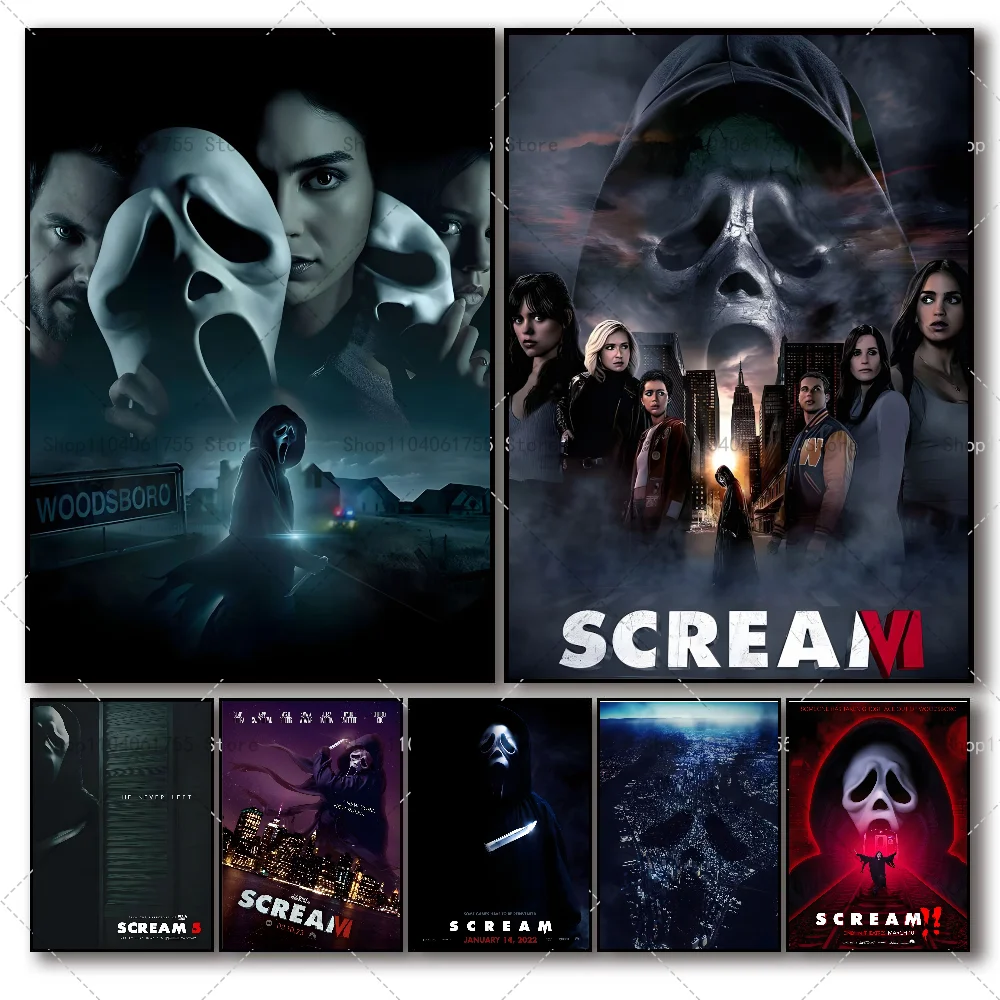 Плакат из фильма Крик ужас самоклеящееся искусство Настенный декор для