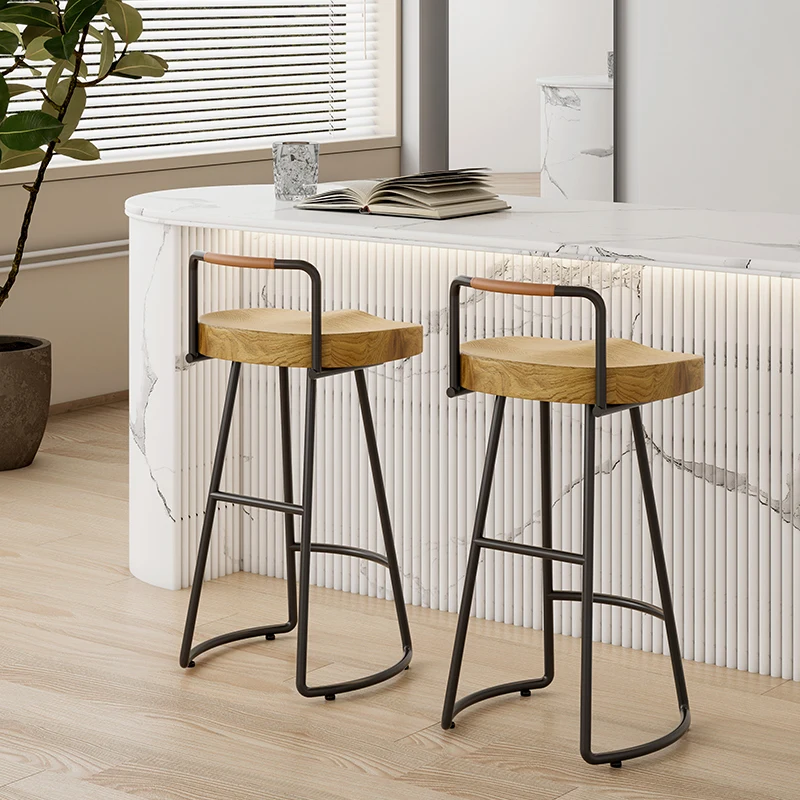 

Скандинавские домашние барные стулья из массива дерева, современные и простые удобные барные стулья, высокие стулья для кофе, молока, чая