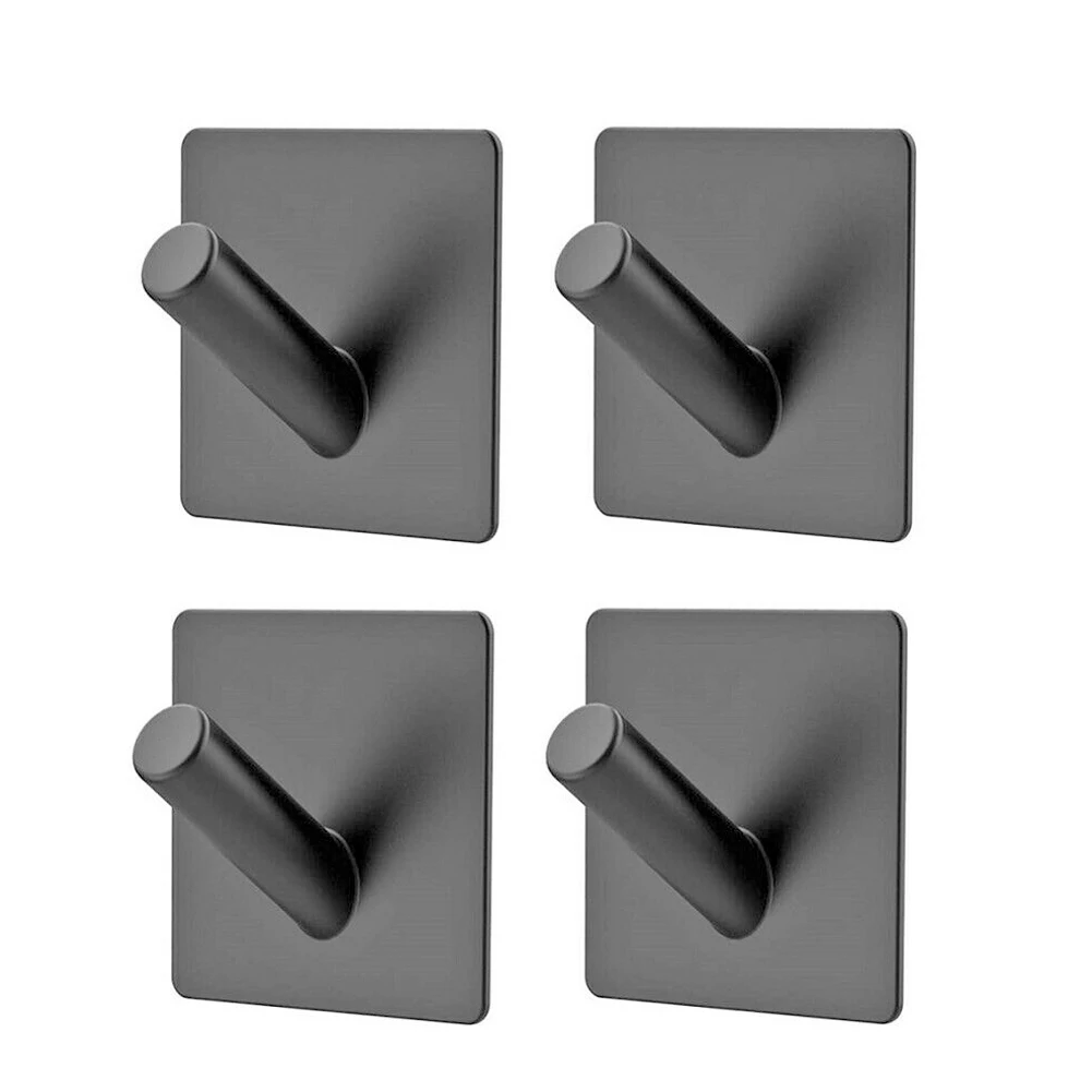 

Stainless Steel Hook Self Adhesive Holder Hooks Key Holder Rack Towel Hooks Clothes Rack Hanging Hooks Bathroom Accessories