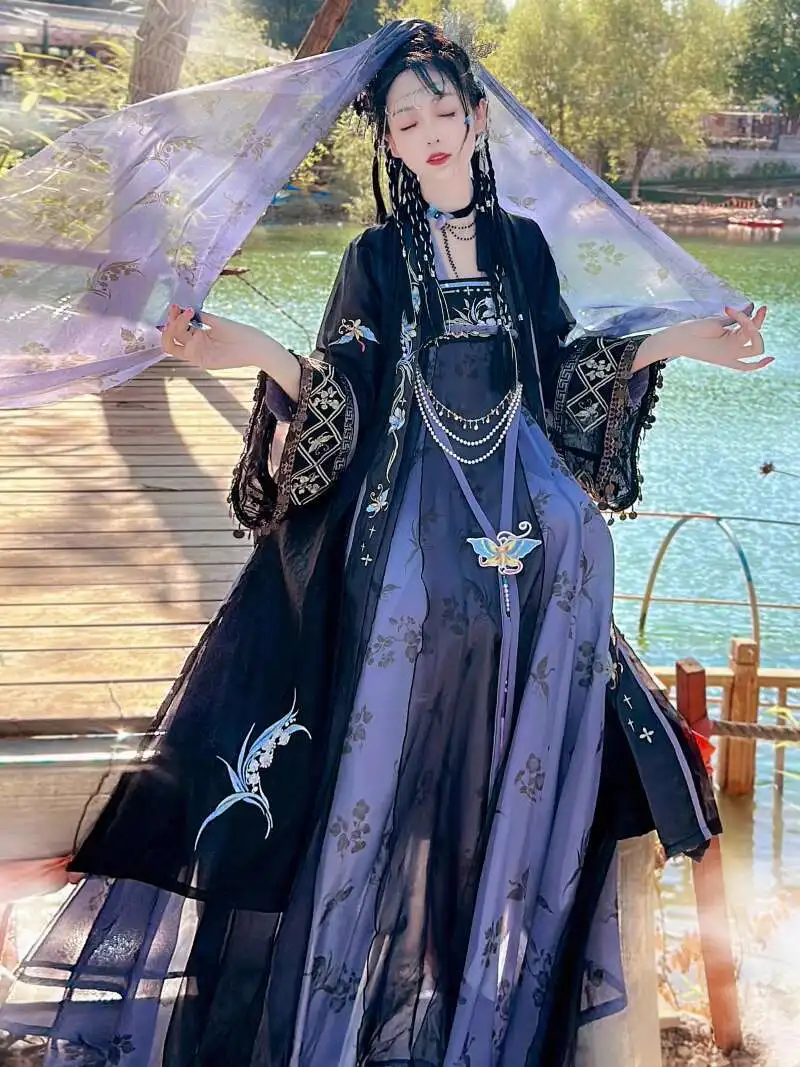 Фото Новый карнавал, Хэллоуин, косплей Hanfu, женская мода, восстанавливающая ветру юбка длиной до груди, повседневная фея, лето №4