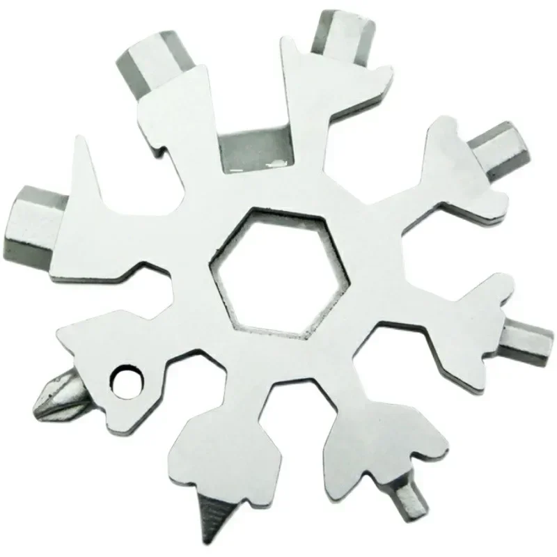 

Stainless Steel Snowflake Wrench Portable 18 in 1 Hand Tools Star Anise Screwdriver Outdoor Multifunction Hand Tools Spanner