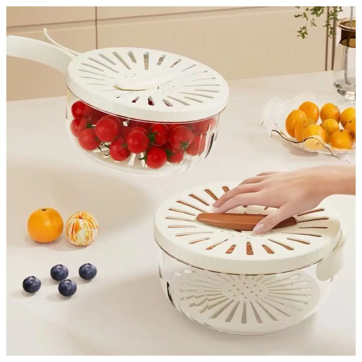 Складная Сливная Корзина С Ручкой И Функцией Включения/выключения Для Мытья