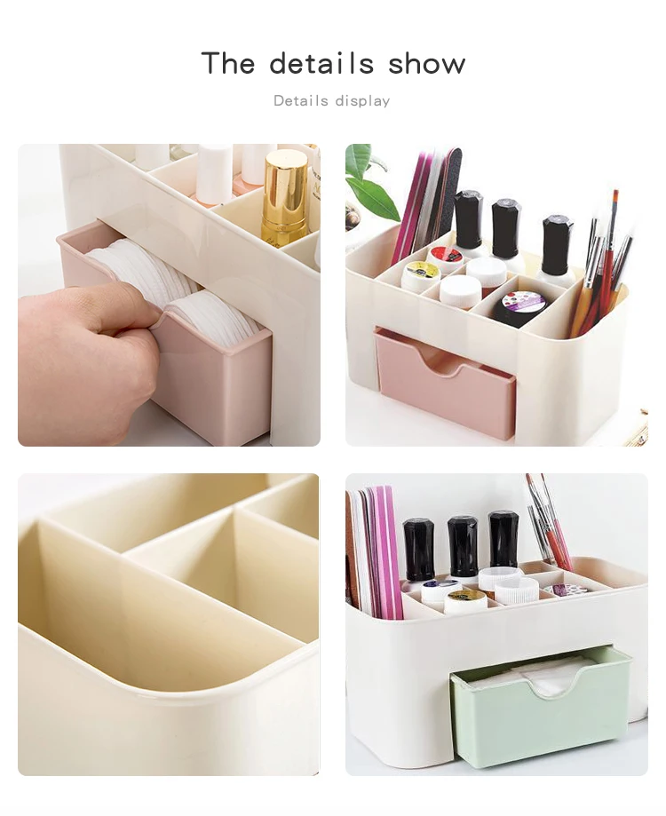 Boîte De Rangement à Couvercle Transparent Pour Cosmétiques - Avec Séparateurs Réglables | Idéale Pour Cotons, éponges, Bijoux