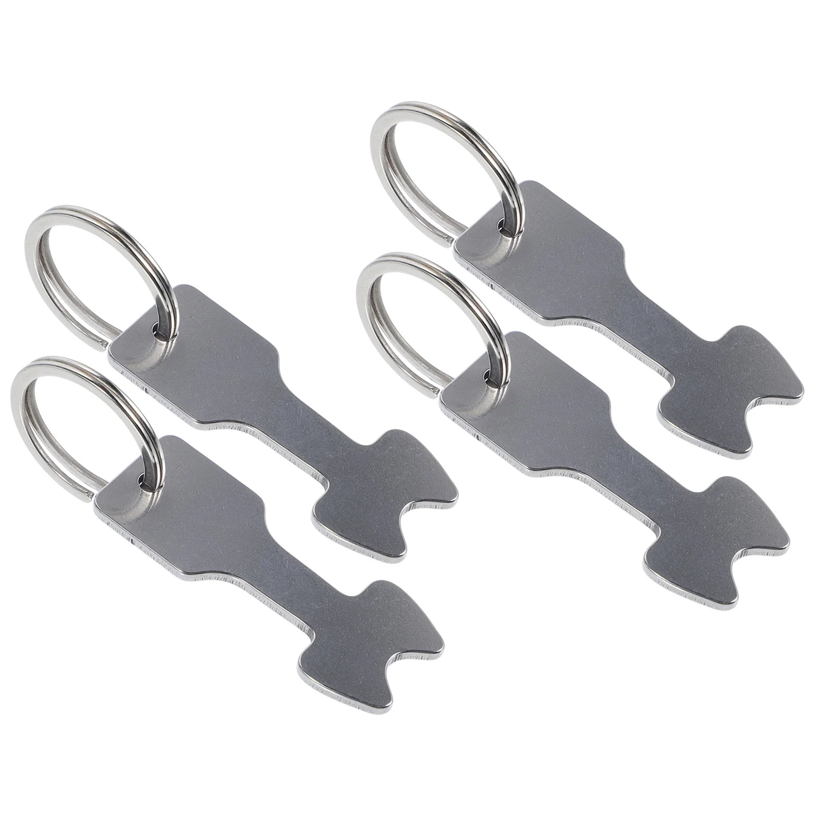 

4Pcs Shopping Trolley Token Coin Key Ring Shopping Trolley Coin Keychain for Supermarket