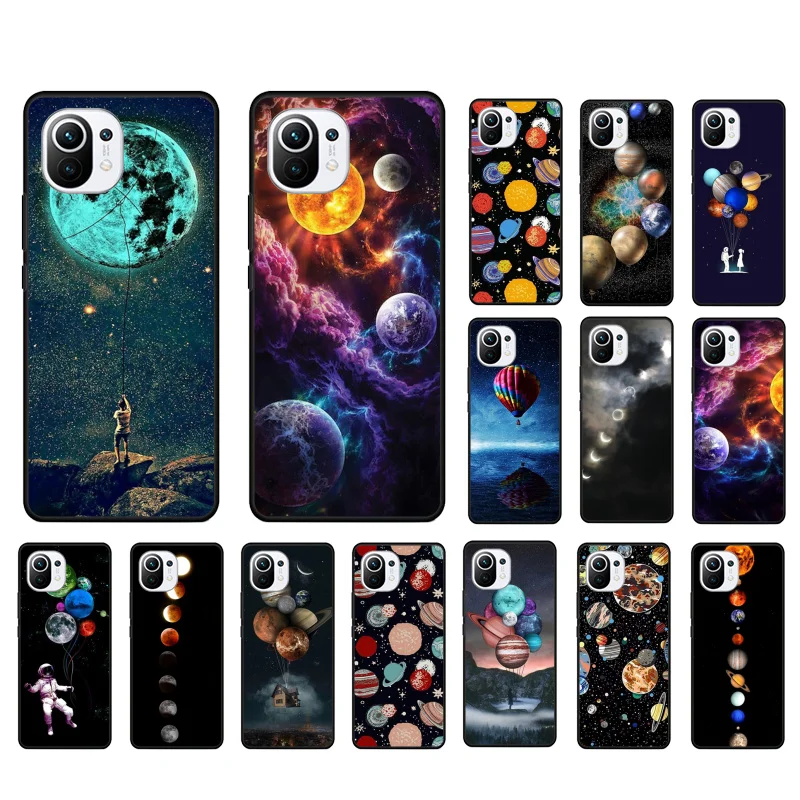 

Moon Stars Space Astronaut Phone Case for Xiaomi 12 Mi 10T 11T 11 Pro 10 10T 11 lite 10pro 11Ultra Poco X3 Pro Poco F3 M3