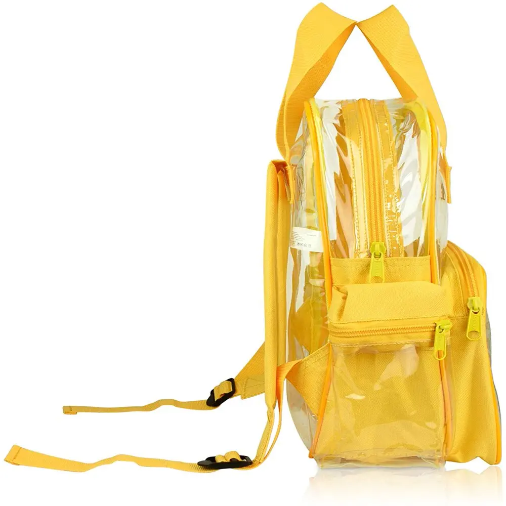 15 Inch Unisex Adult Multi-Purpose Clear Backpack - Yellow