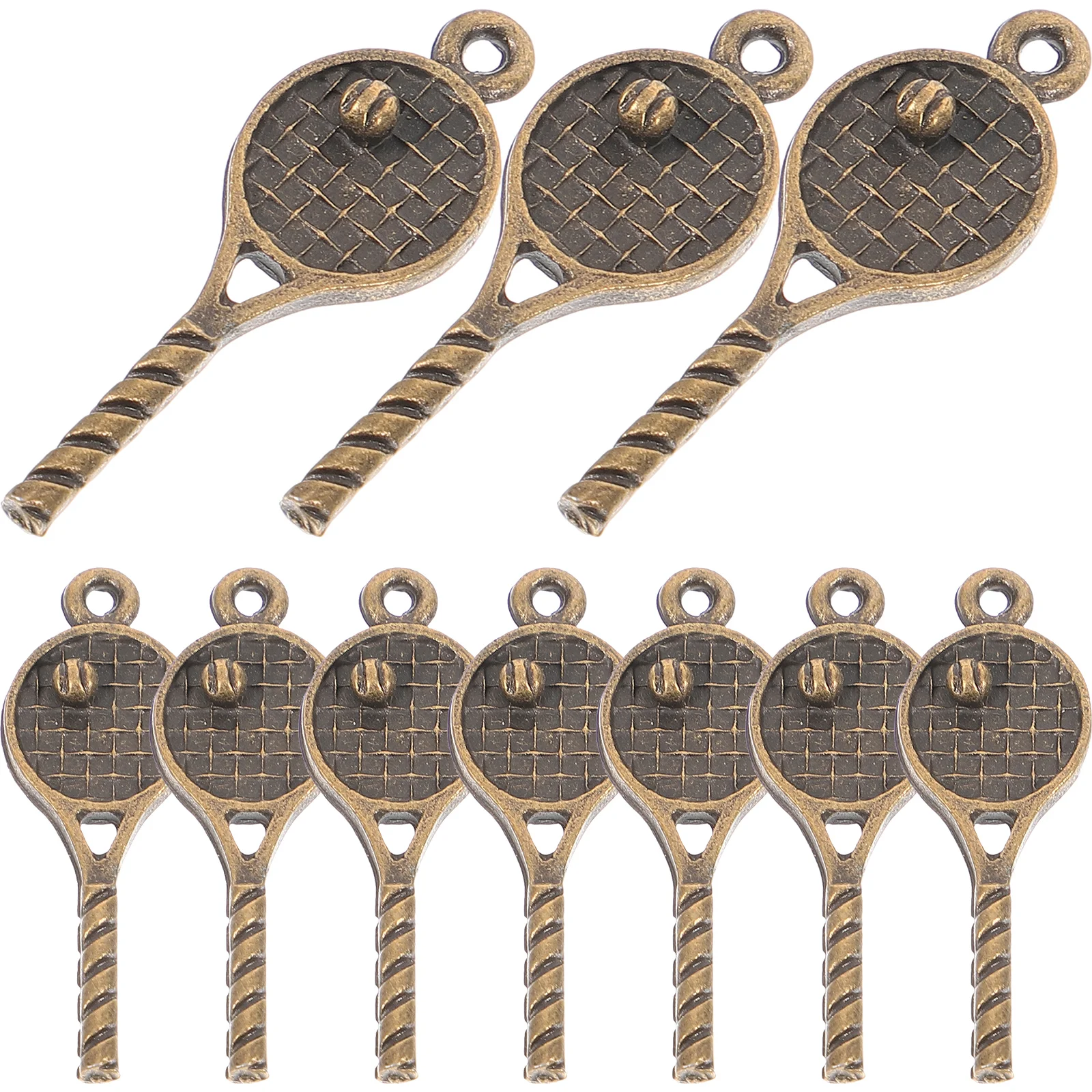 

18pcs Retro Tennis Racket Shape Jewelry Charms Jewelry Pendant Jewelry Decor