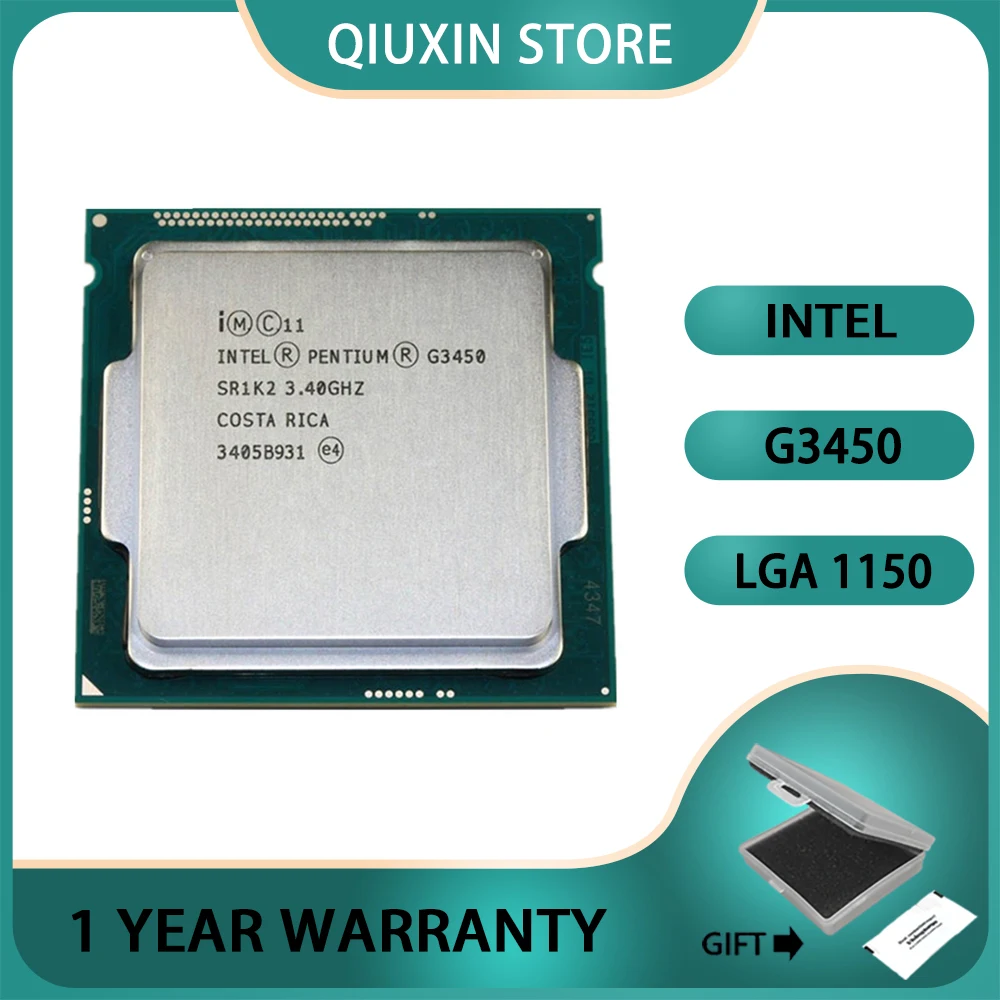 

Intel Pentium G3450 3.4GHz Dual-Core 3M 53W CPU Processor LGA 1150
