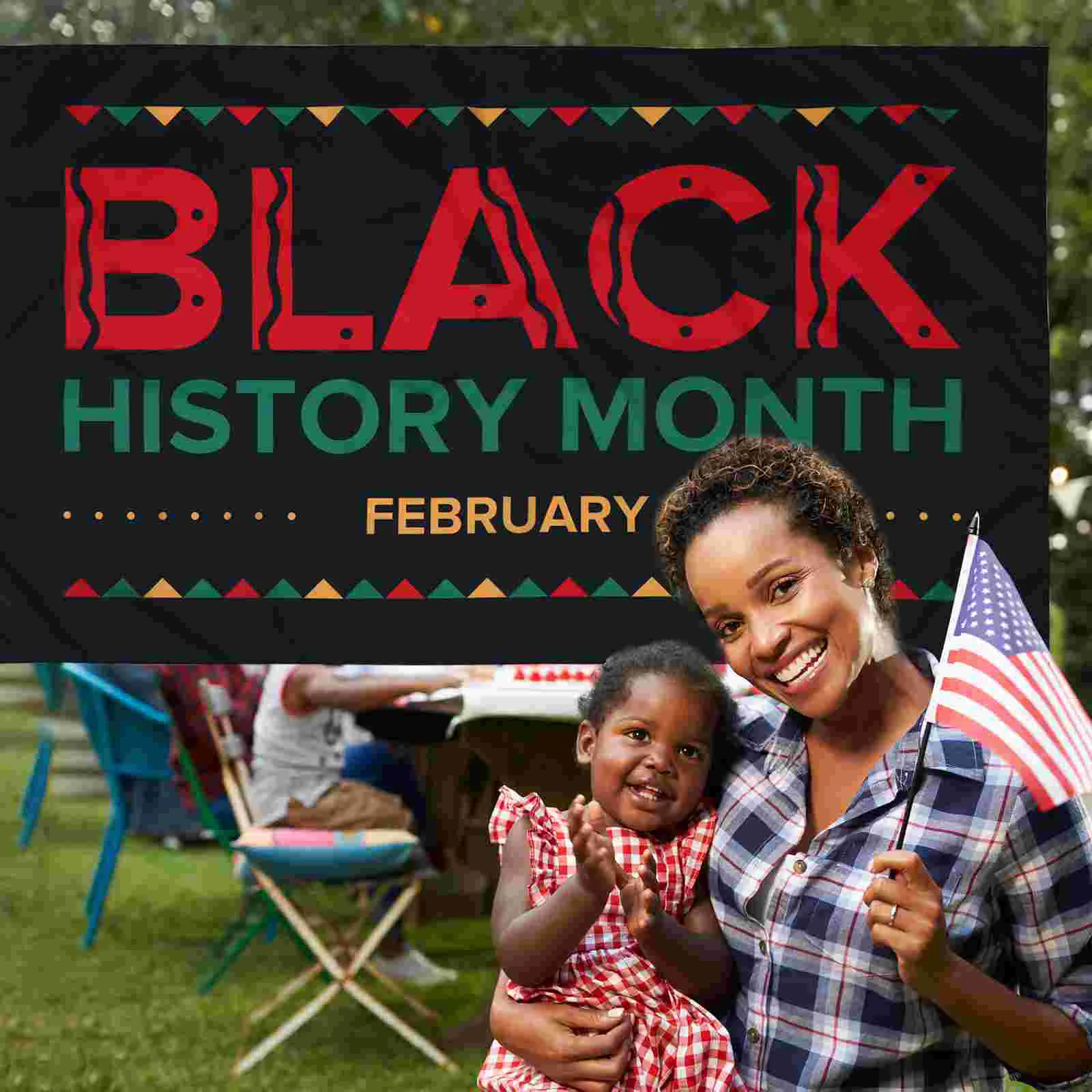 

Black History Month Backdrop Home Wall Hanging Juneteenth Banner Photo Prop