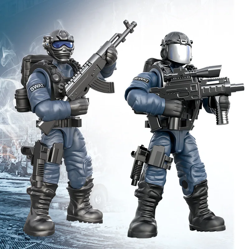 WW2 Eagle Special Forces Военные солдаты SWAT Фигурки спецназа Модель Строительные блоки