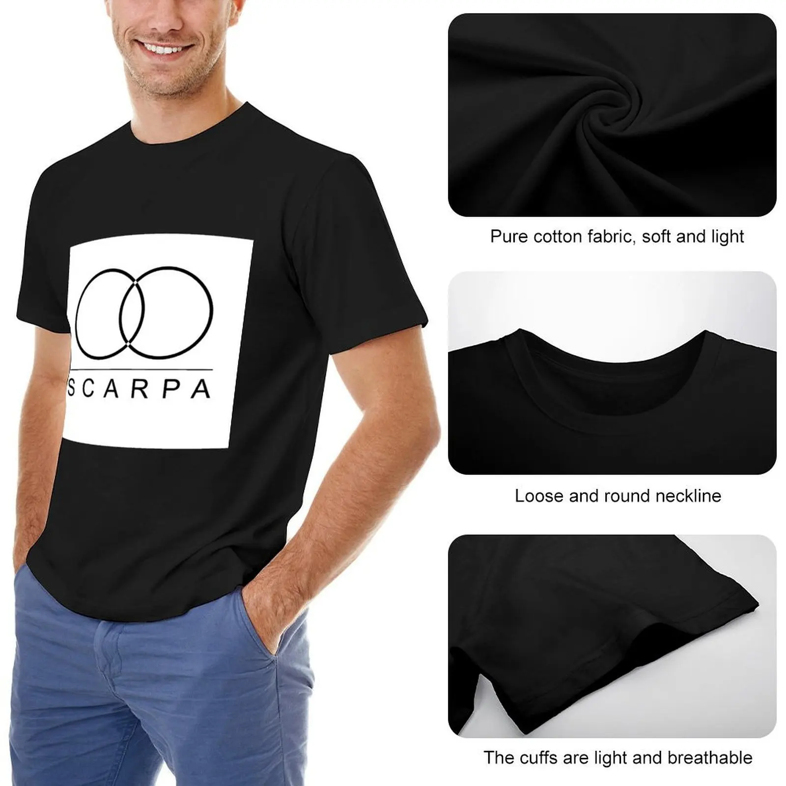 Логотип Carlo Scarpa — черная футболка