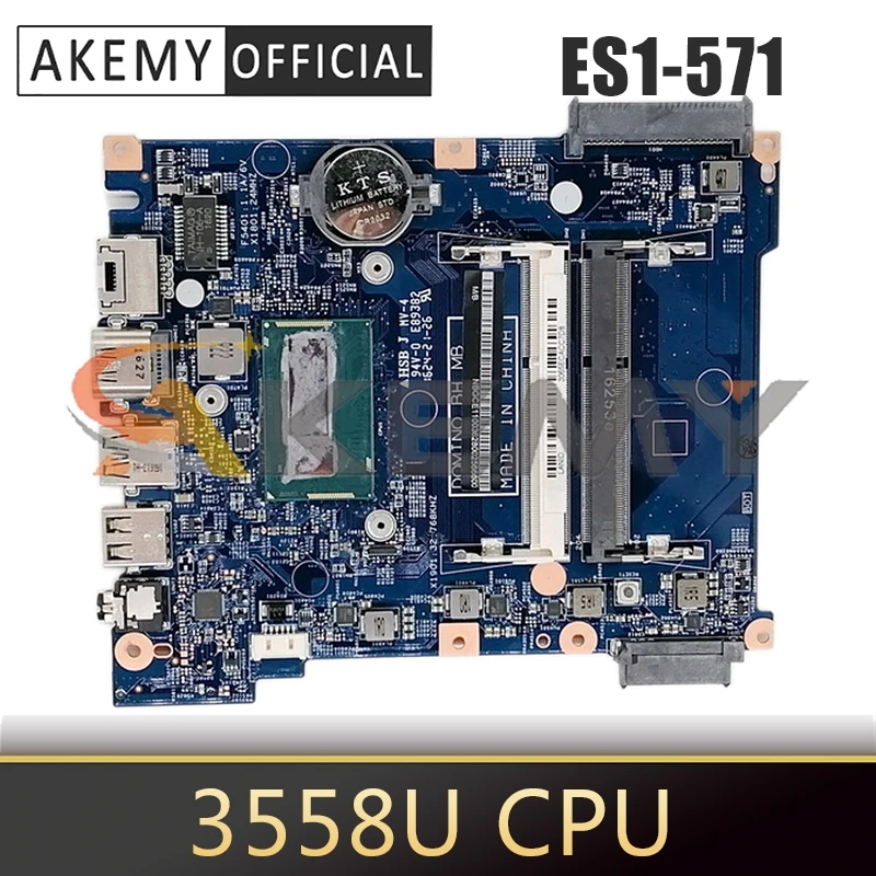 

For ACER Aspire ES1-571 Pentium 3558U Notebook Mainboard 15300-1 SR1E8 DDR3 Laptop Motherboard