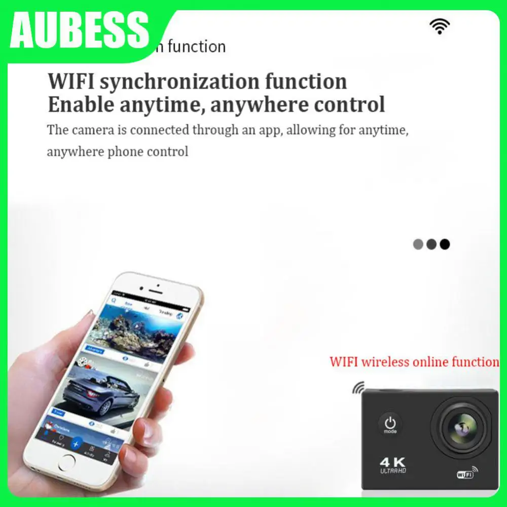 

Lcd Screen Size 2.0 Seven Fashionable And Popular Colors 4k Wifi Synchronization Function Underwater Camera 360 ° Waterproof