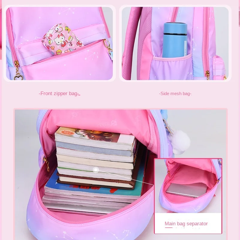 Primary schoolbag girl waterproof Children bookBag for women backpack princess student Bagpack kid 3-6 year Gradient Color sac