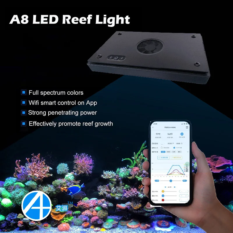 Full Spectrum Aquarium A8 Magic LED Light коралловый резервуар свет управление приложением
