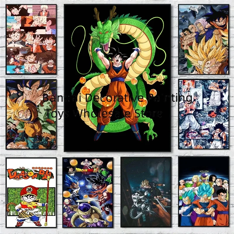 

Canvas Art Walls Painting Seven Dragon Ball Goku Decor Gifts Modular Prints Children's Bedroom Decor Poster Home Picture Cetak