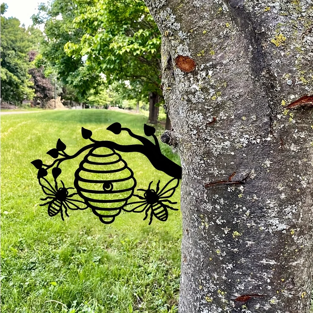 1 Шт. Железный Кованый Садовый Силуэт Уличный Двор Улей На Ветке Декоративный Кол