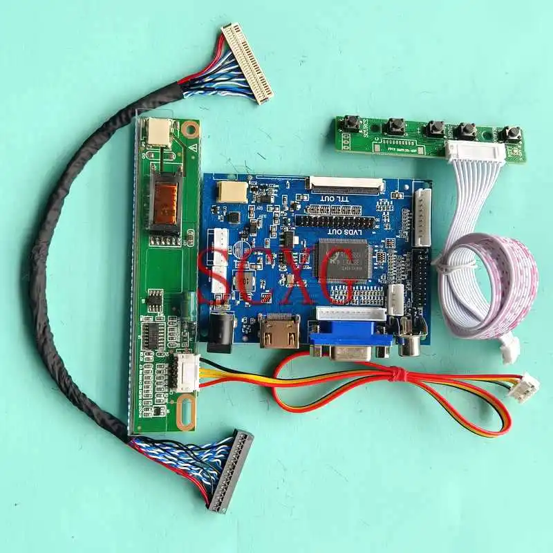 

LED LCD Display Controller Board Fit QD14TL01 QD14TL02 TD141THCA1 Kit 30 Pin LVDS HDMI-Compatible AV VGA 1280*800 14.1" 1CCFL