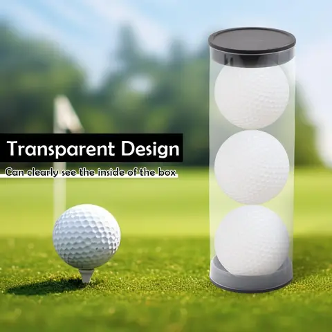 Набор из 3 прозрачных трубок для хранения мячей для гольфа