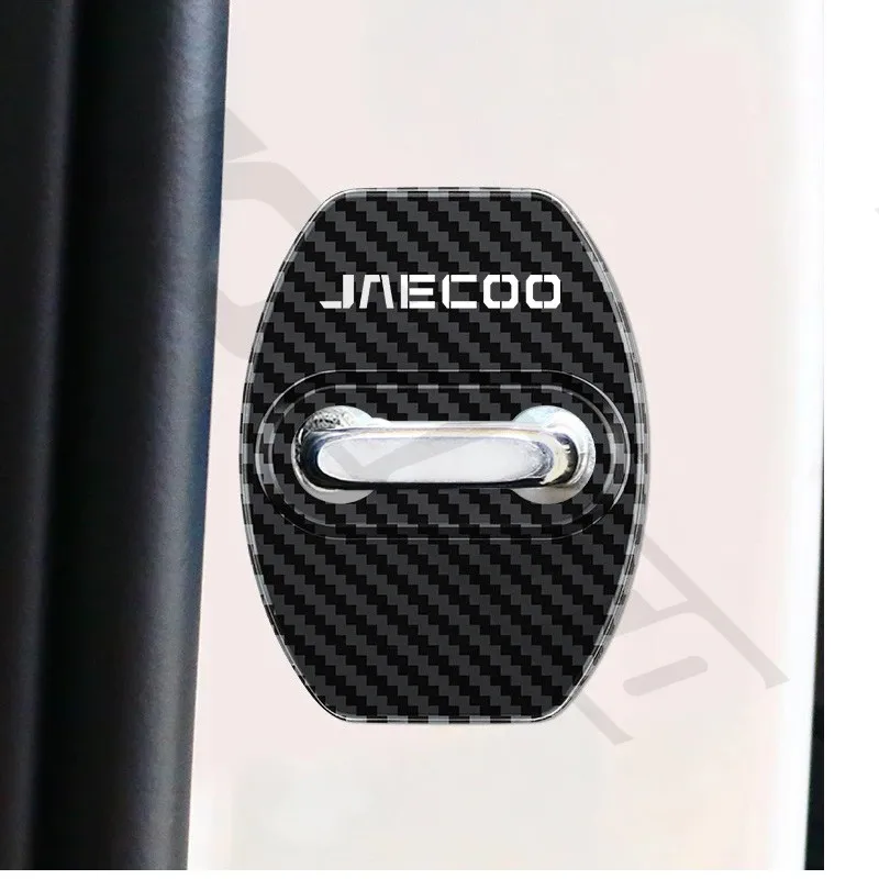 

4 шт., наклейка на дверной замок автомобиля, защитная наклейка для Jaecoo 5 J7 Jaecoo J6 J8 EV PHEV, аксессуары, пылезащитный чехол из нержавеющей стали