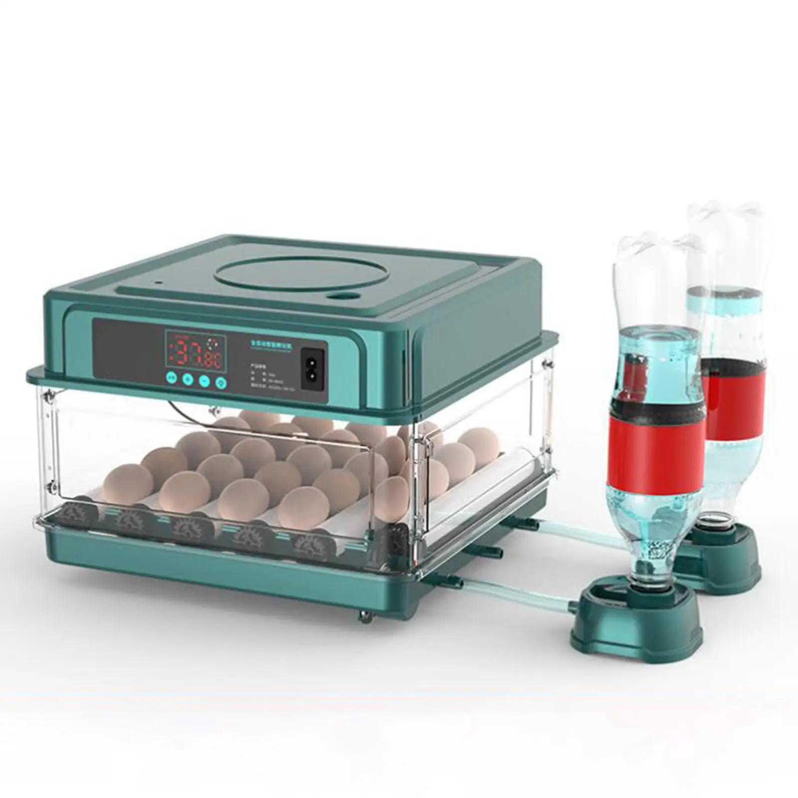 

Automatic Egg Incubator Adjustable Egg Tray Digital Fully Automatic Poultry Hatcher Machine Egg Turner Hatching for Chicken