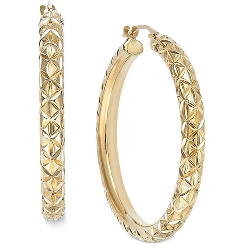 

Fashion Simple Women's Gold Color Earrings Classic Large Round Hypoallergenic Hoop Earrings For Women Dropshipping
