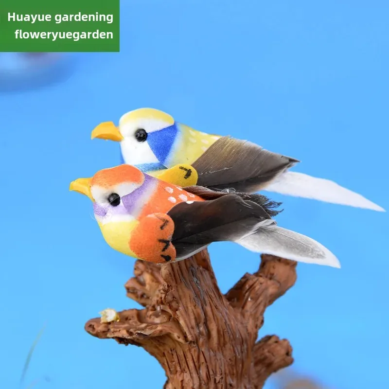Мошные миниатюрные пейзажные украшения материалы сделай сам красочные птицы