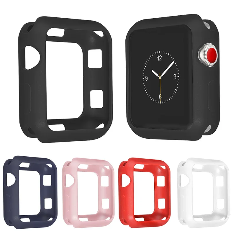 

Чехол для Apple watch, чехол 44 мм 40 мм, чехол для iWatch 42 мм 38 мм, силиконовые ремешки, защитный бампер для серии 6 5 4 3 2, Аксессуары 42 м